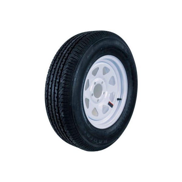 Sutong Tire Resources Hi-Run Trailer Tire Assembly ST225/75R15 10PR ST100 15X6 6-5.5 White Wheel (8SP) ASR1205 - main